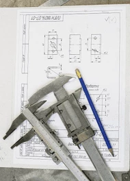 Mechanical section: sheets of metal split into preparations according to cutout
